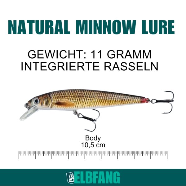 4 Wobbler Natural Minnow 11g  | 10,5cm