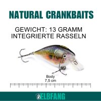 ELBFANG Crankbait Wobbler Set | 13g | 7,5cm | inkl. Köder-Box