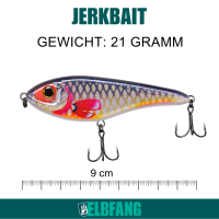 ELBFANG Jerkbait Hecht Köder Set | 90mm | 21g