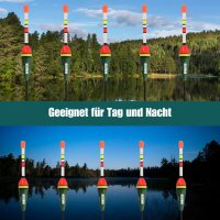 Angelposen im Einsatz Tag und Nacht am See mit Knicklicht