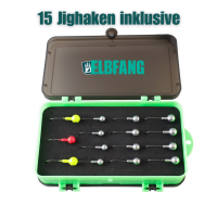 Gummifisch Set 63-teilig – mit Jighaken mit Box