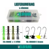 Krebs Set Lieferumfang Koederbox 20 Krebse und 10...