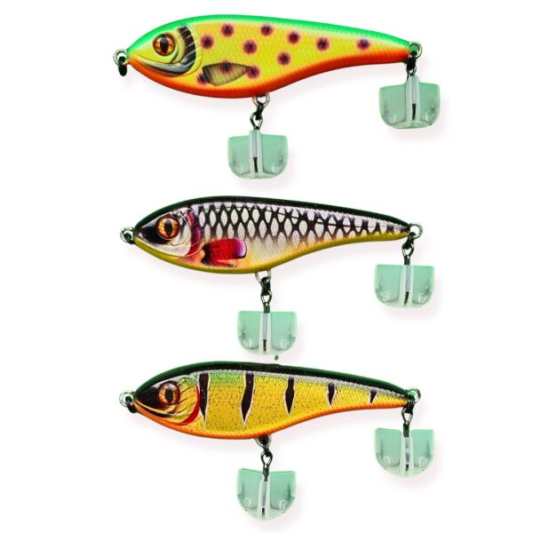 Jerkbait Set 3 Stück sinking 90mm Hechtköder