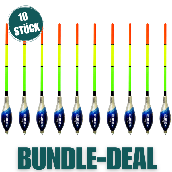 ELBFANG Waggler Posen 10er Set vorbebleit für Matchangeln