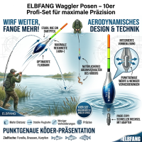ELBFANG Waggler Posen Set - 10 Stück