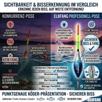 Waggler Posen Set Tragkraft-Guide 2 plus 3g 3 plus 4g 4 plus 4g