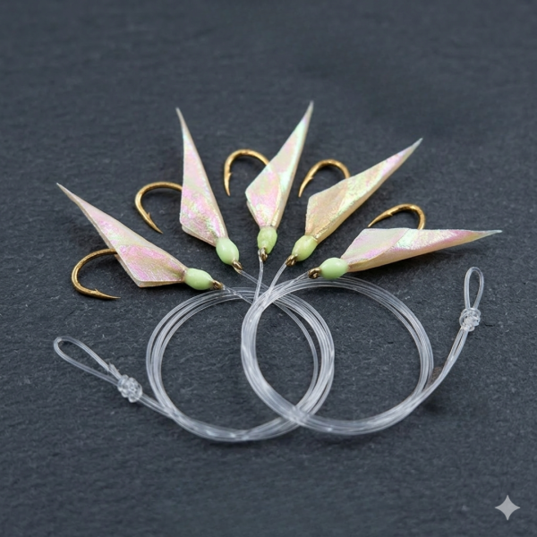 Profi Heringspaternoster Gr. 10 | Mundschnur 0,3mm | Hauptschnur 0,4mm | 5 Haken