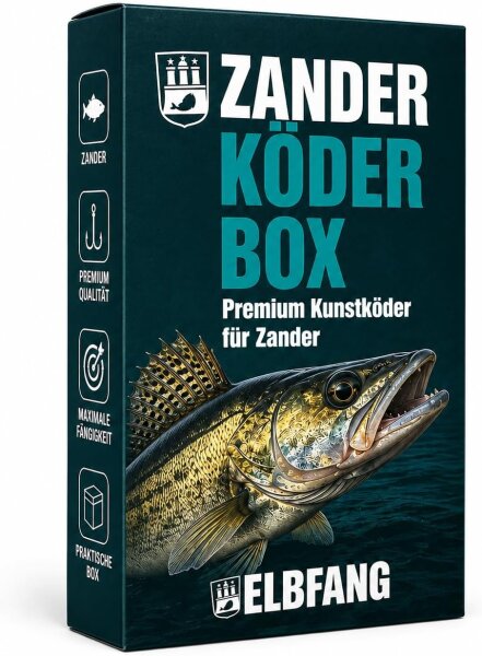 ELBFANG Zander Köder Box – Kunstköder-Set z.b Gummifische, Wobbler & Jigspinner