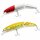 ELBFANG Gliederwobbler 120mm/23g Floating mit VMC-Haken - Farbvarianten Weiss-Rot und Gelb im Vergleich