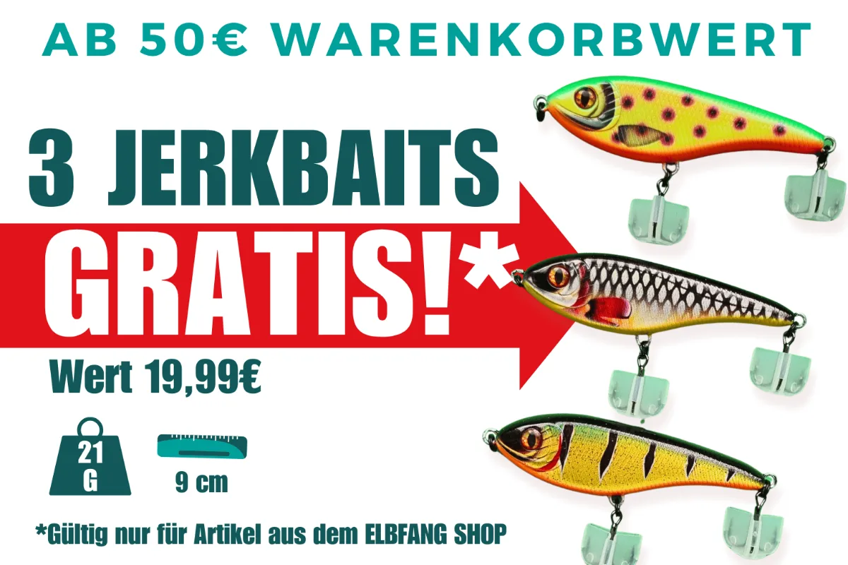 3 Jerkbaits gratis ab 50 € Warenkorbwert